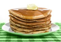 pancakes, eggs, veggies & more for breakfast
